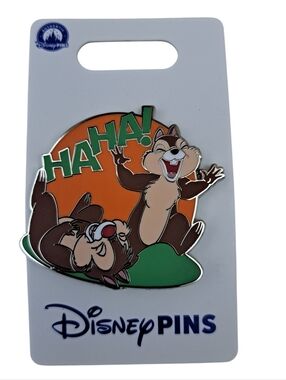 Disney Chip 'n' Dale HA! Enamel Pin - Brown, Green, Orange